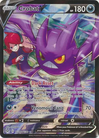 Crobat V TG20, Lost Origin | Sword & Shield, , 0.00 kr, Pokesingles. Kjøp pokemon kort til lave priser hos oss.