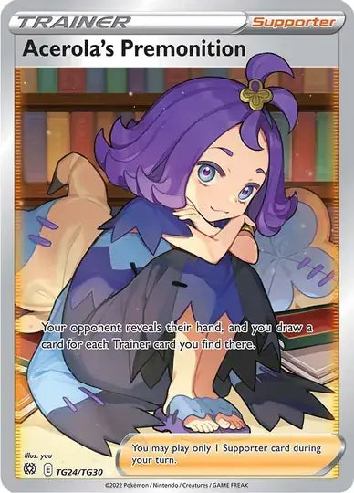 Acerola’s Premonition TG24, Brilliant Stars | Sword & Shield, , 0.00 kr, Pokesingles. Kjøp pokemon kort til lave priser hos oss.