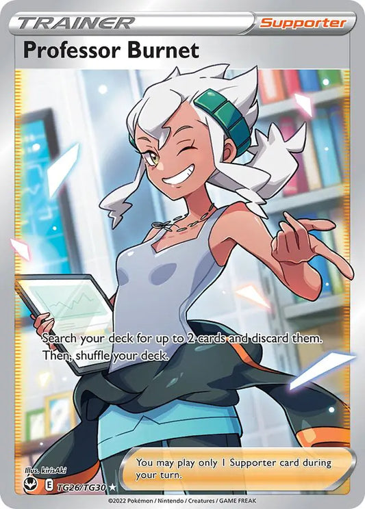 Professor Burnet TG26, Silver Tempest | Sword & Shield, , 0.00 kr, Pokesingles. Kjøp pokemon kort til lave priser hos oss.