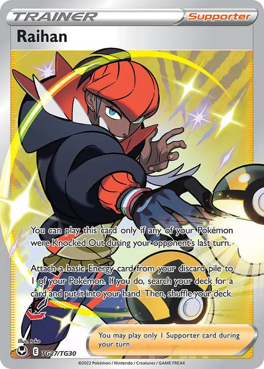 Raihan TG27, Silver Tempest | Sword & Shield, , 0.00 kr, Pokesingles. Kjøp pokemon kort til lave priser hos oss.