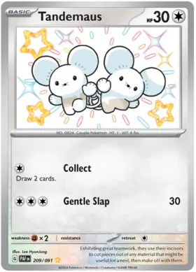 209 Tandemaus, Paldean Fates, secret, 100.00 kr, Pokesingles. Kjøp pokemon kort til lave priser hos oss.
