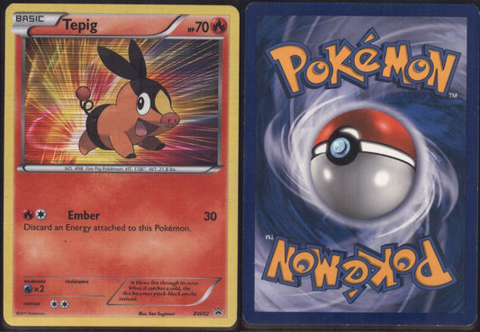 *SE BILDE FOR TILSTAND* Tepig #BW02 Pokemon Promo Pokesingles