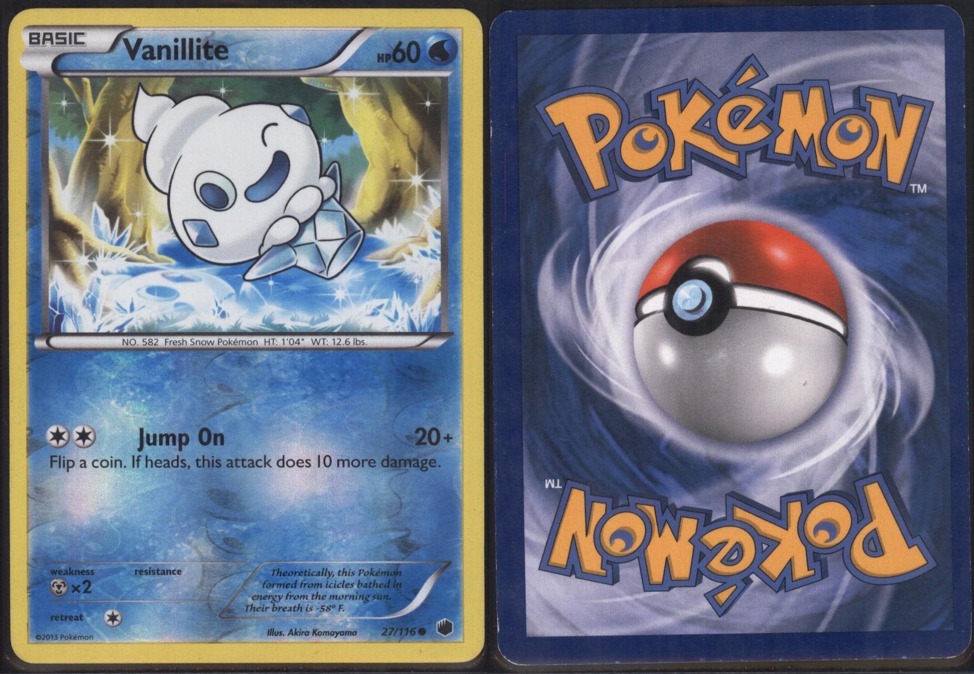 *SE BILDE FOR TILSTAND* Vanillite [Reverse Holo] #27 Pokemon Plasma Freeze Pokesingles