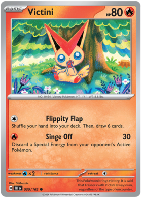 030 Victini, Temporal Forces | Scarlet & Violet, nonholo, 2.00 kr, Pokesingles. Kjøp pokemon kort til lave priser hos oss.