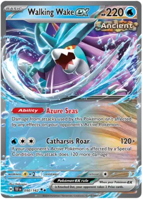 050 Walking Wake ex, Temporal Forces | Scarlet & Violet, ex,nonholo, 20.00 kr, Pokesingles. Kjøp pokemon kort til lave priser hos oss.