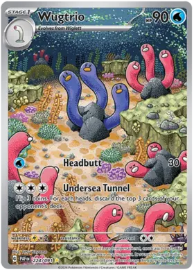 Wugtrio Illustration Rare 224 - Paldean Fates, Paldean Fates, secret, 8.00 kr, Pokesingles. Kjøp pokemon kort til lave priser hos oss.