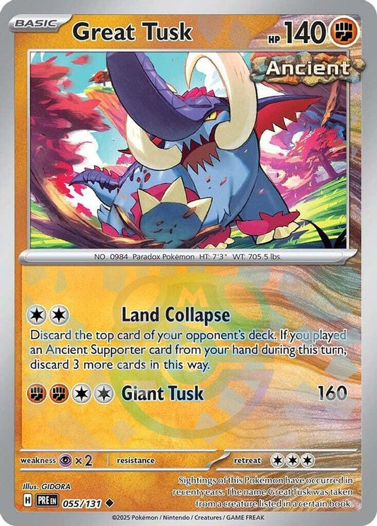 Great Tusk (Master Ball Pattern) 55 - Prismatic Evolutions