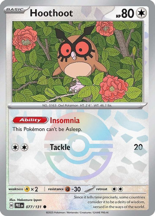 Hoothoot (Poke Ball Pattern) 77 - Prismatic Evolutions