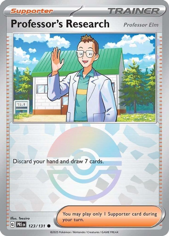 Professor's Research [Elm] (Poke Ball Pattern) 123 - Prismatic Evolutions