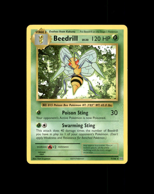 *SE BILDE FOR TILSTAND* Beedrill #7 Pokemon Evolutions Pokesingles