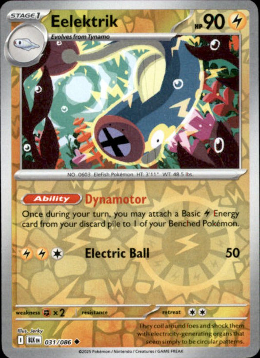 Eelektrik Reverse Holo 031 - Black Bolt Pokesingles