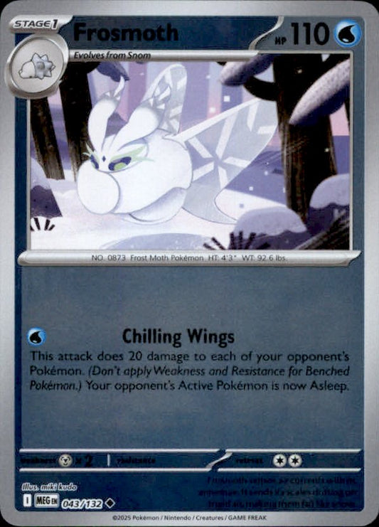 Frosmoth Reverse Holo 043 - Mega Evolution Pokesingles