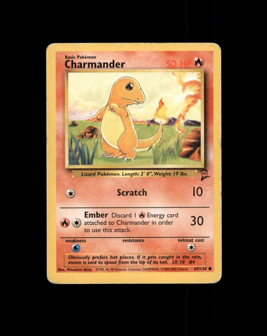 *SE BILDE FOR TILSTAND* Charmander #69 Pokemon Base Set 2 Pokesingles
