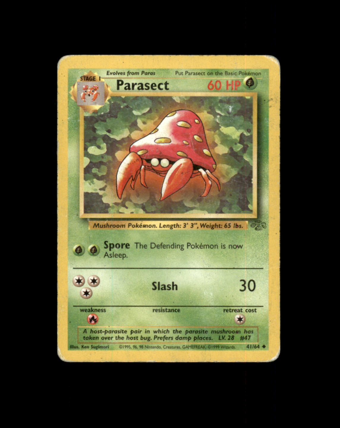 *SE BILDE FOR TILSTAND* Parasect #41 Pokemon Jungle Pokesingles