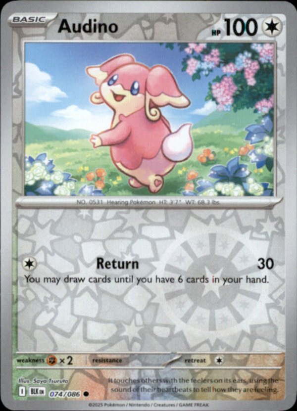 Audino Reverse Holo 074 - Black Bolt Pokesingles