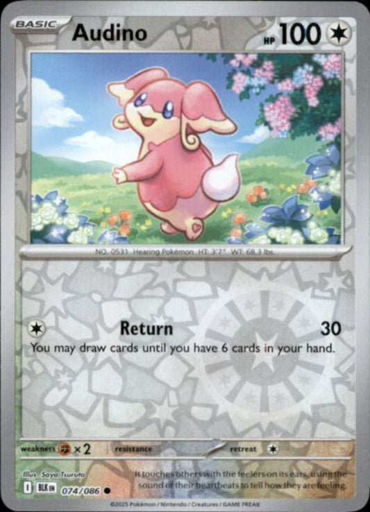 Audino Reverse Holo 074 - Black Bolt Pokesingles