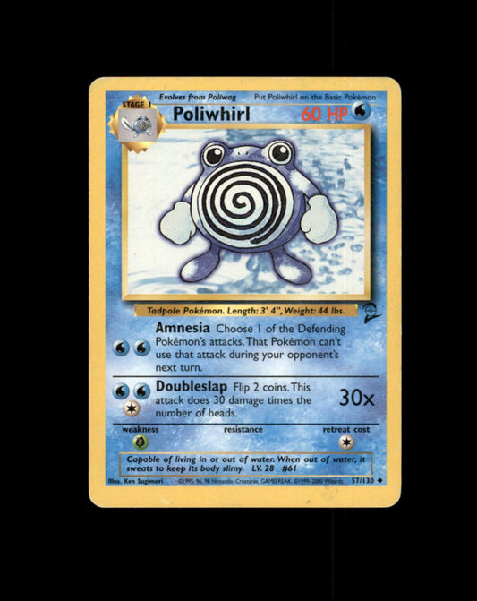 *SE BILDE FOR TILSTAND* Poliwhirl #57 Pokemon Base Set 2 Pokesingles