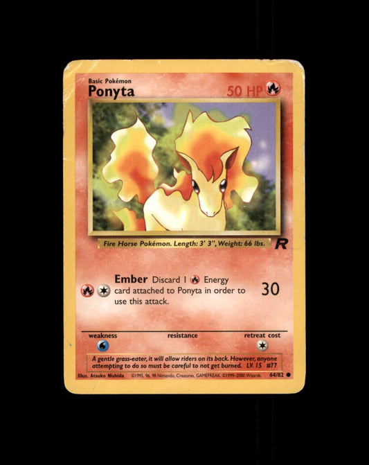 *SE BILDE FOR TILSTAND* Ponyta #64 Pokemon Team Rocket Pokesingles