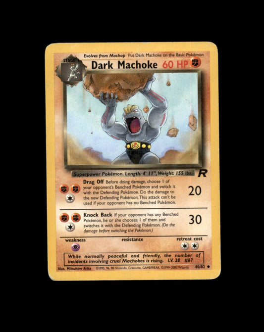 *SE BILDE FOR TILSTAND* Dark Machoke #40 Pokemon Team Rocket Pokesingles