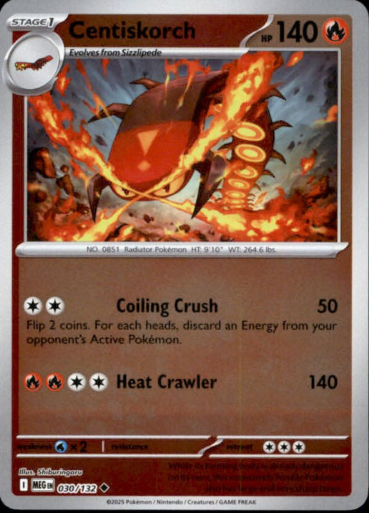Centiskorch Reverse Holo 030 - Mega Evolution Pokesingles