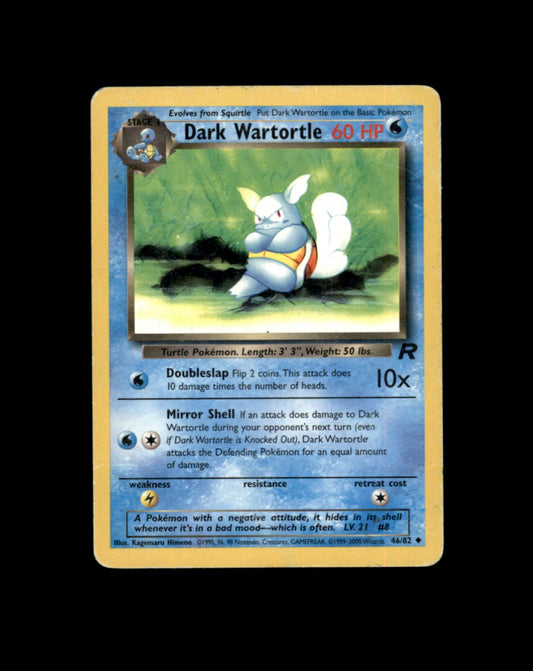 *SE BILDE FOR TILSTAND* Dark Wartortle #46 Pokemon Team Rocket Pokesingles