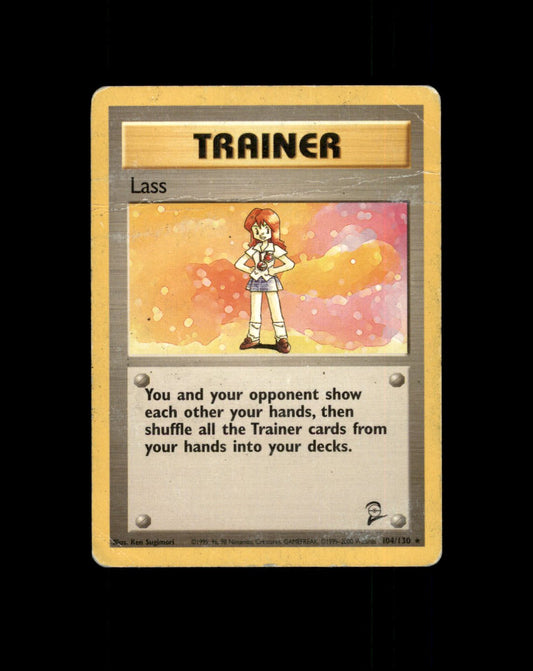 *SE BILDE FOR TILSTAND* Lass #104 Pokemon Base Set 2 Pokesingles