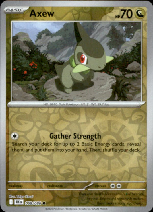 Axew Reverse Holo 068 - Black Bolt Pokesingles