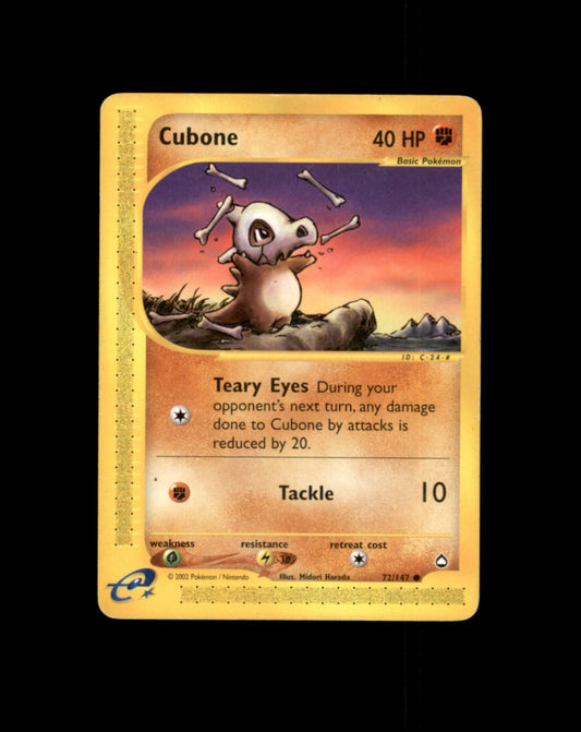*SE BILDE FOR TILSTAND* Cubone #72 Pokemon Aquapolis Pokesingles