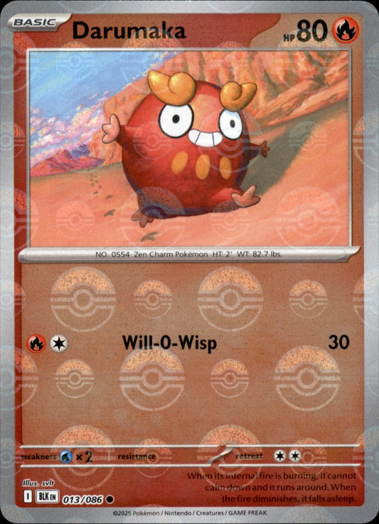 Darumaka Poke ball Holo 013 - Black Bolt Pokesingles