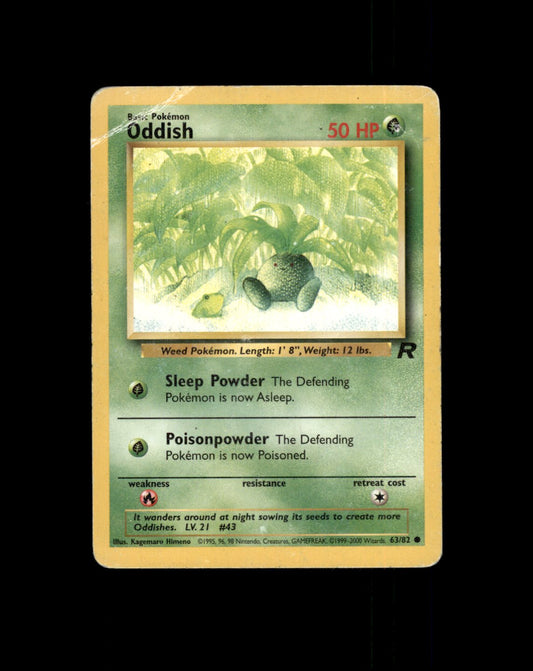 *SE BILDE FOR TILSTAND* Oddish #63 Pokemon Team Rocket Pokesingles