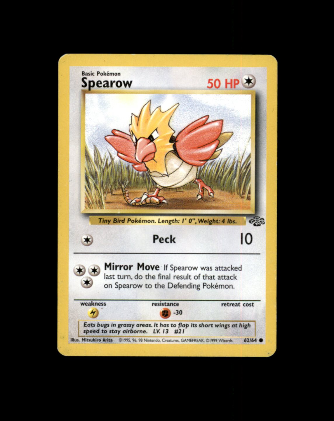 *SE BILDE FOR TILSTAND* Spearow #62 Pokemon Jungle Pokesingles
