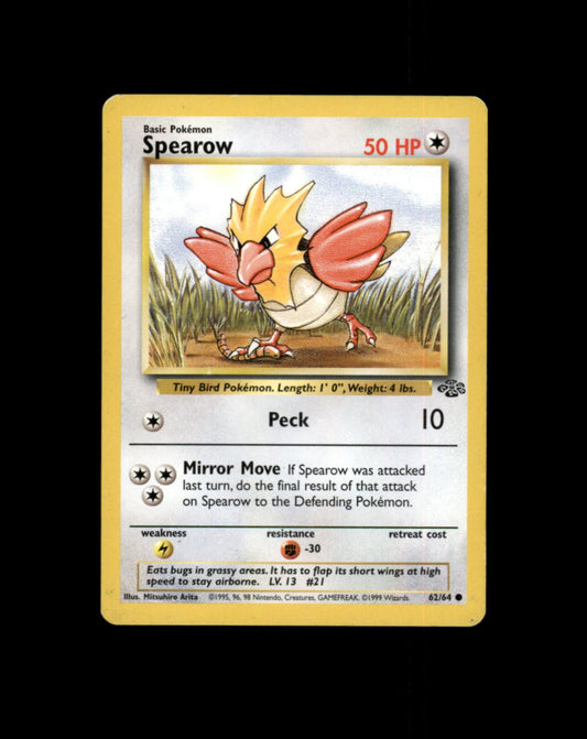 *SE BILDE FOR TILSTAND* Spearow #62 Pokemon Jungle Pokesingles