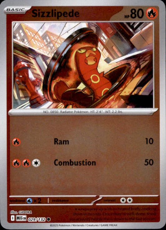 Sizzlipede Reverse Holo 029 - Mega Evolution Pokesingles