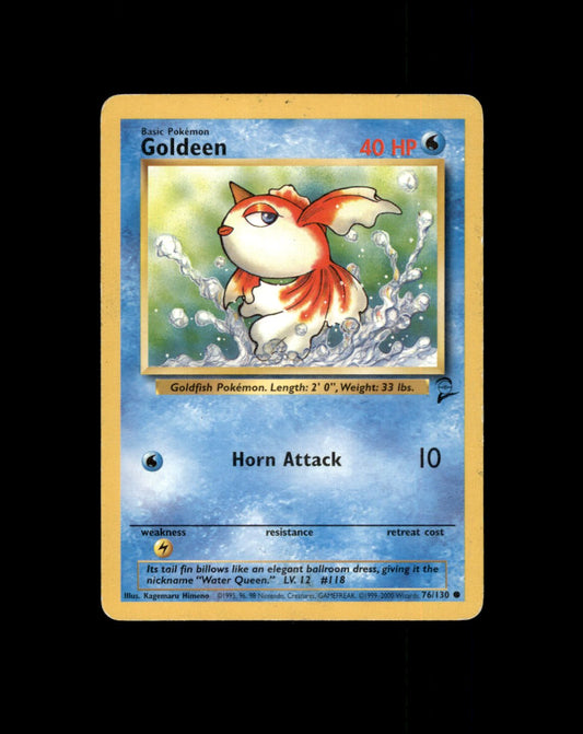 *SE BILDE FOR TILSTAND* Goldeen #76 Pokemon Base Set 2 Pokesingles