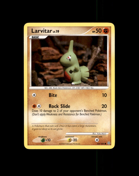 *SE BILDE FOR TILSTAND* Larvitar #63 Pokemon Stormfront Pokesingles