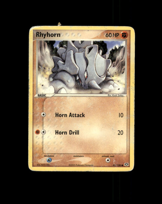 *SE BILDE FOR TILSTAND* Rhyhorn #62 Pokemon Emerald Pokesingles