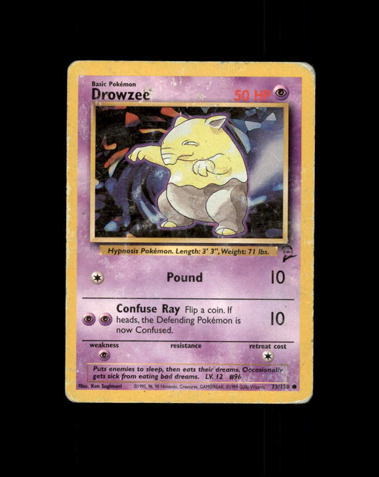 *SE BILDE FOR TILSTAND* Drowzee #73 Pokemon Base Set 2 Pokesingles