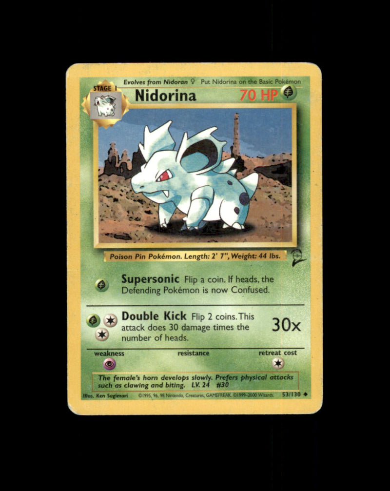 *SE BILDE FOR TILSTAND* Nidorina #53 Pokemon Base Set 2 Pokesingles