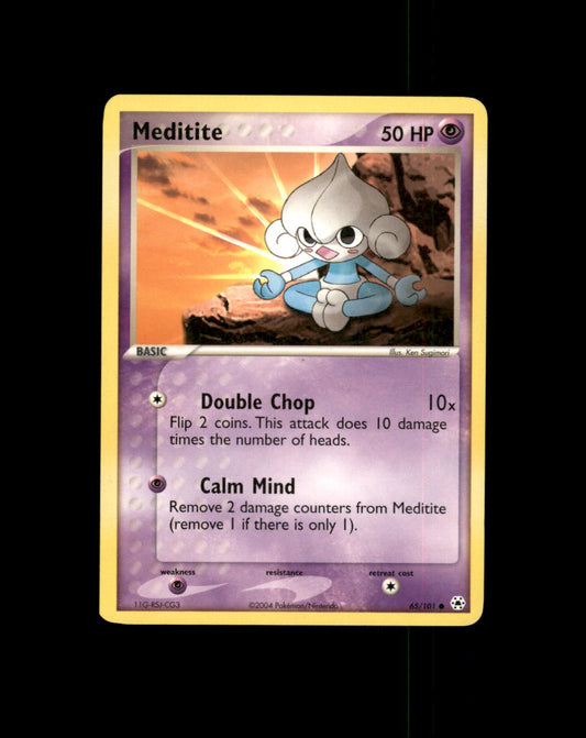 *SE BILDE FOR TILSTAND* Meditite #65 Pokemon Hidden Legends Pokesingles