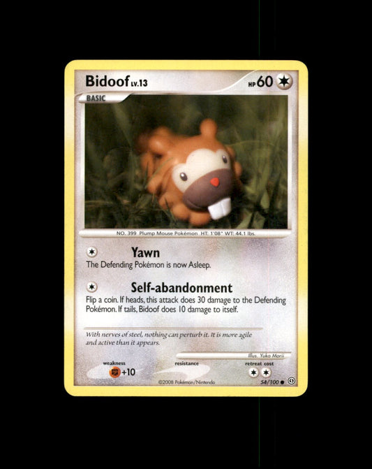 *SE BILDE FOR TILSTAND* Bidoof #54 Pokemon Stormfront Pokesingles