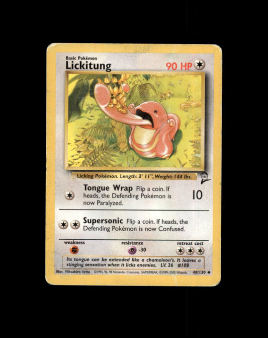 *SE BILDE FOR TILSTAND* Lickitung #48 Pokemon Base Set 2 Pokesingles
