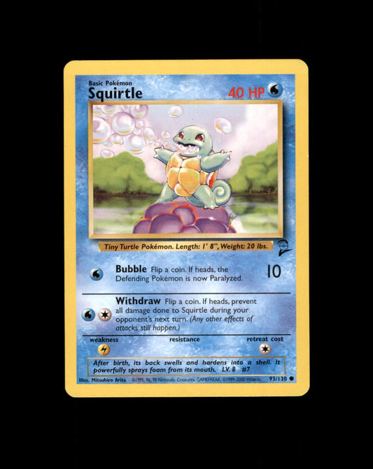 *SE BILDE FOR TILSTAND* Squirtle #93 Pokemon Base Set 2 Pokesingles