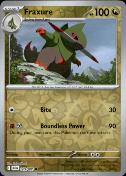 Fraxure Reverse Holo 069 - Black Bolt Pokesingles