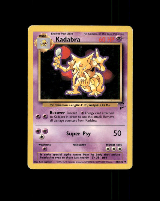 *SE BILDE FOR TILSTAND* Kadabra #46 Pokemon Base Set 2 Pokesingles