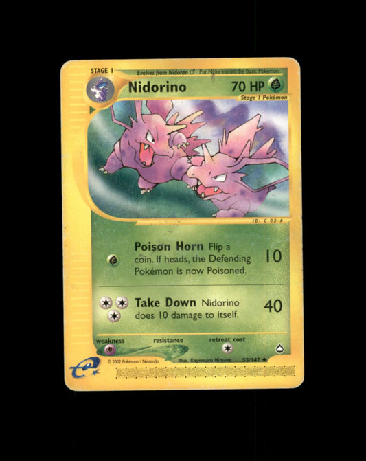 *SE BILDE FOR TILSTAND* Nidorino #55 Pokemon Aquapolis Pokesingles