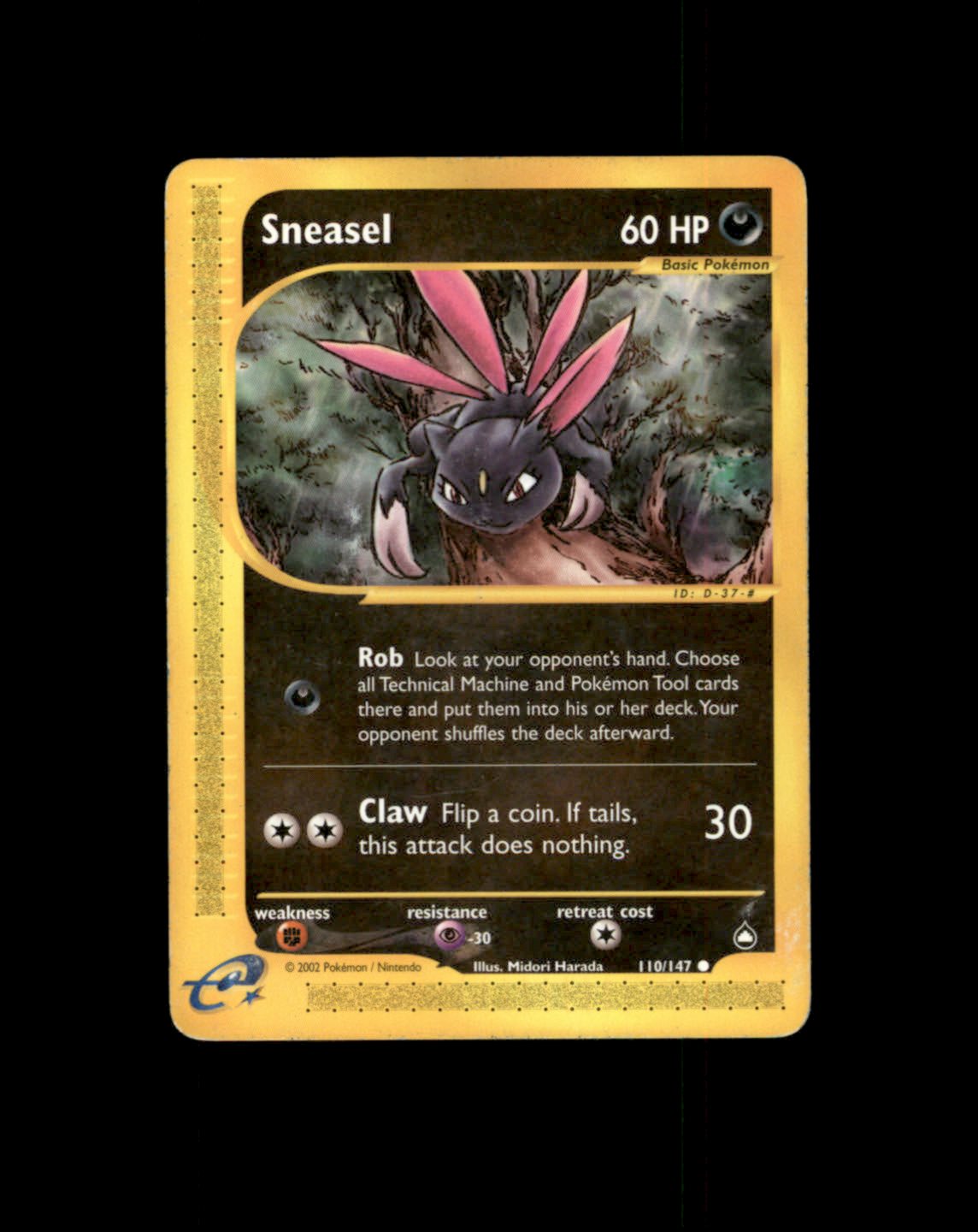*SE BILDE FOR TILSTAND* Sneasel #110 Pokemon Aquapolis Pokesingles