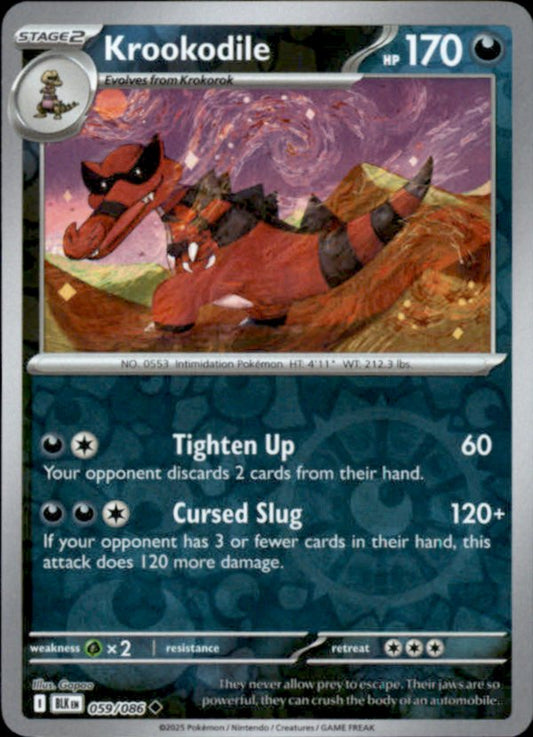Krookodile Reverse Holo 059 - Black Bolt Pokesingles