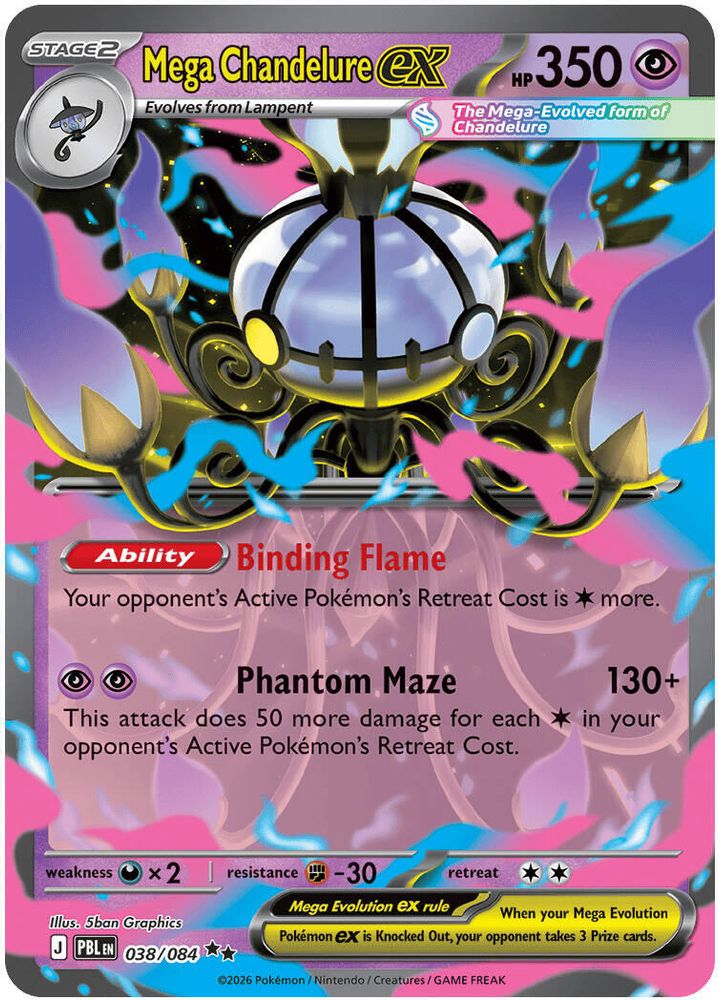 Mega Chandelure ex 038/084 - Pitch Black