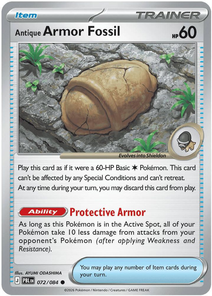 Antique Armor Fossil 072/084 - Pitch Black