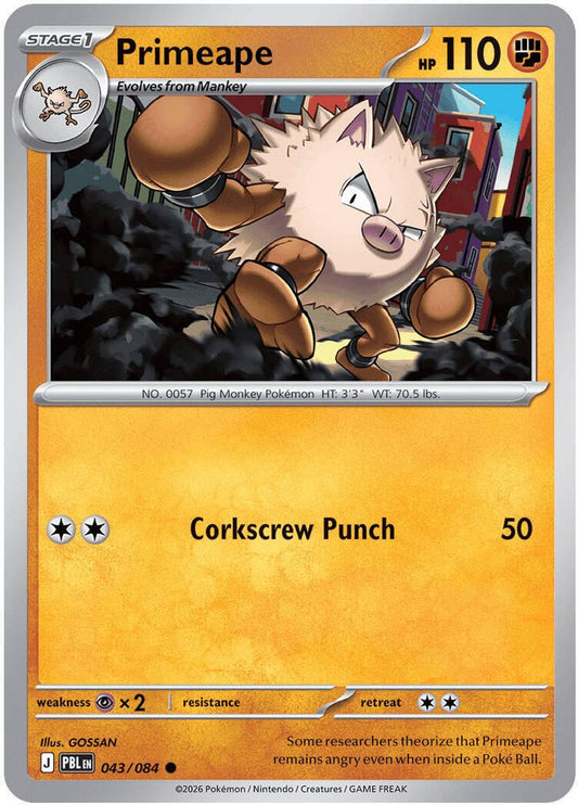 Primeape 043/084 (Reverse Holo) - Pitch Black
